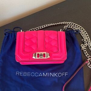 Rebecca Minkoff Hot Pink Quilted Leather Handbag - USED ONCE